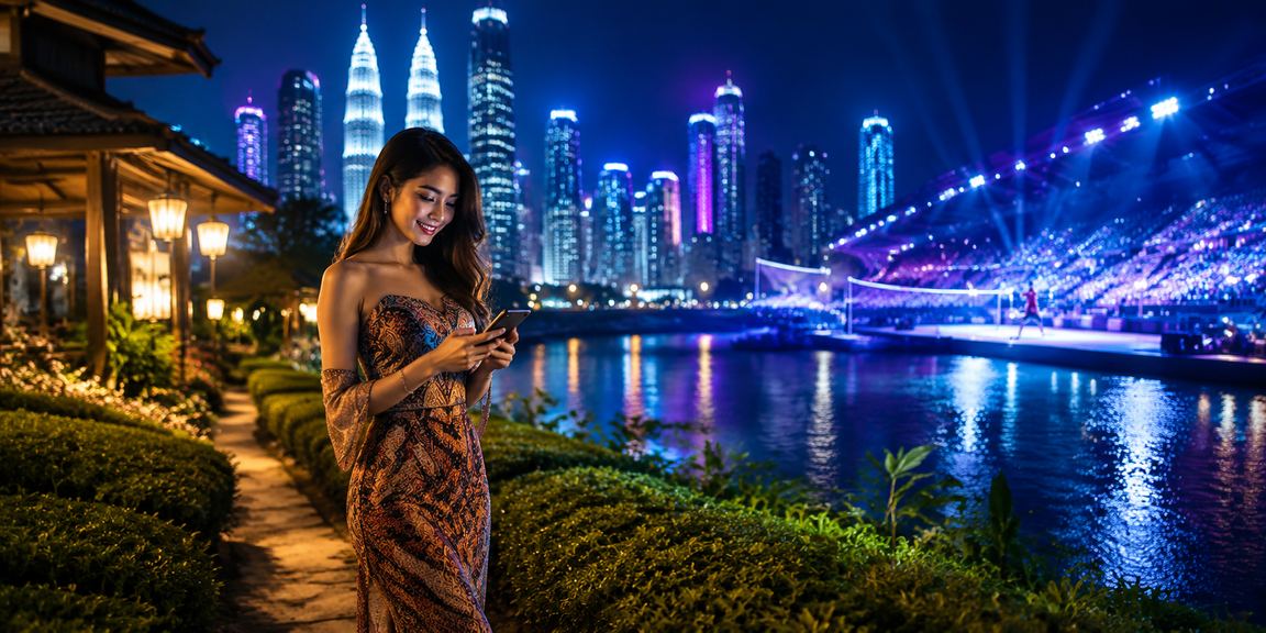 Pengguna mengakses platform kasino mudah alih 4dlive menggunakan telefon Android di Kuala Lumpur